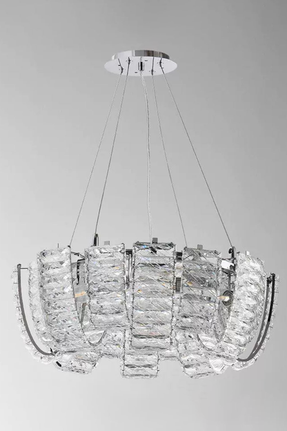 Crystal Chrome Chandelier - view 3 | morylighting