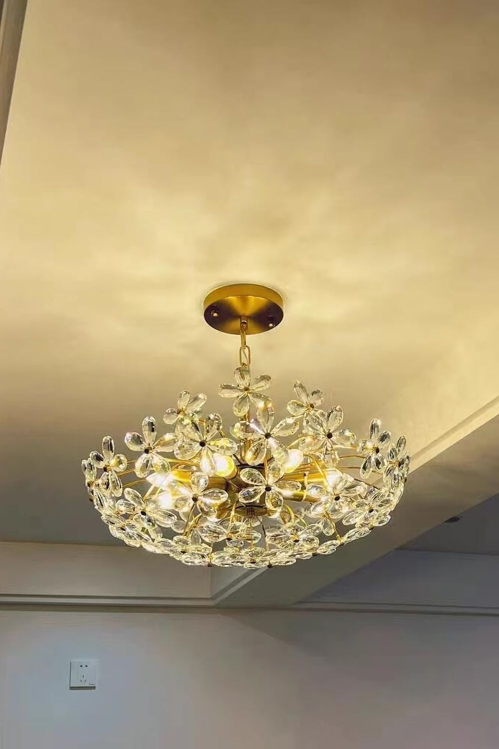 Crystal Flower Chandelier - morylighting