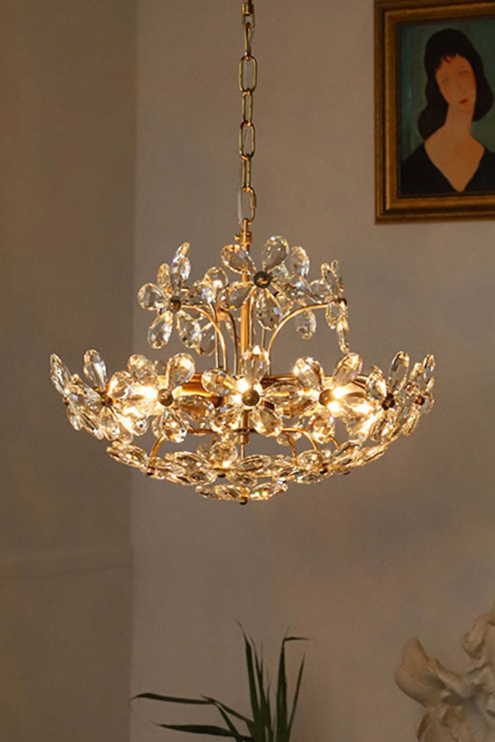 Crystal Flower Chandelier - morylighting