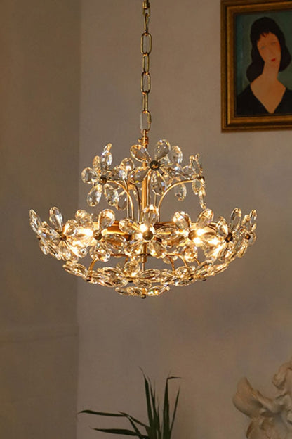 Crystal Flower Chandelier - morylighting