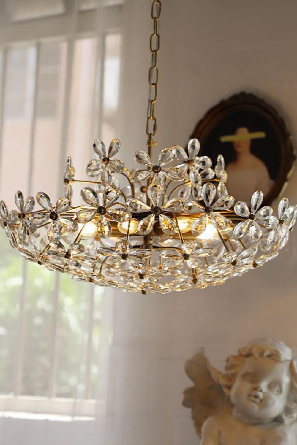 Crystal Flower Chandelier - morylighting