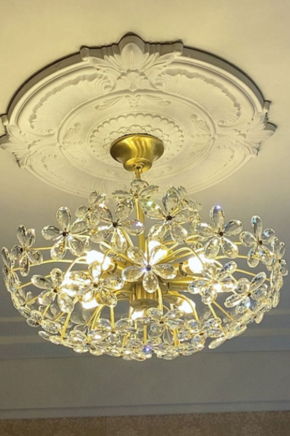 Crystal Flower Chandelier - morylighting