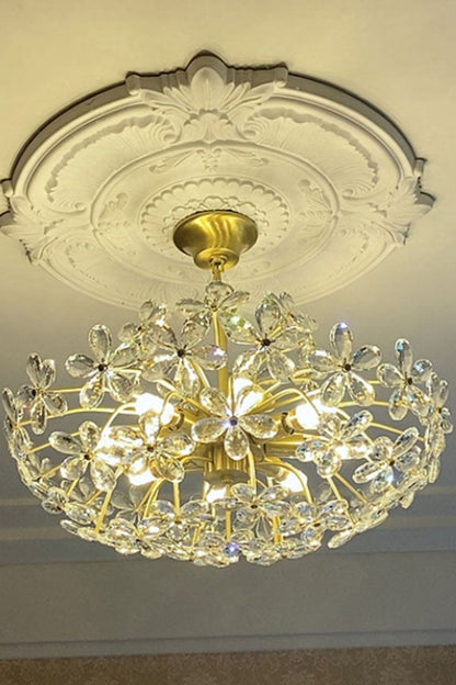 Crystal Flower Chandelier - morylighting