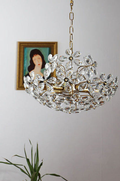 Crystal Flower Chandelier - morylighting