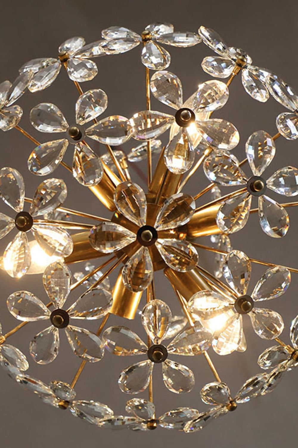Crystal Flower Chandelier - morylighting