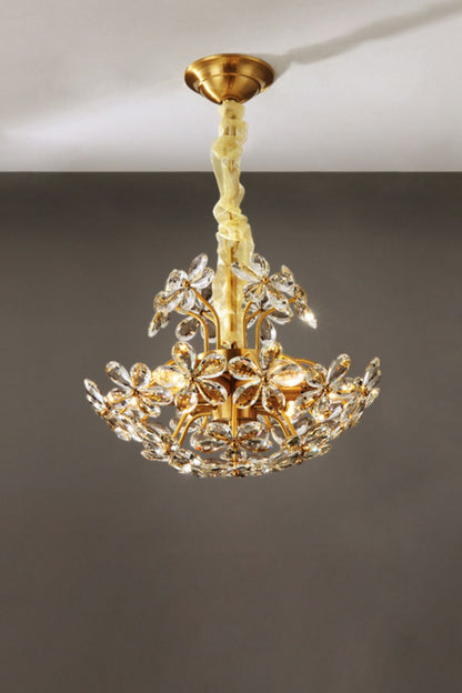 Crystal Flower Chandelier - morylighting