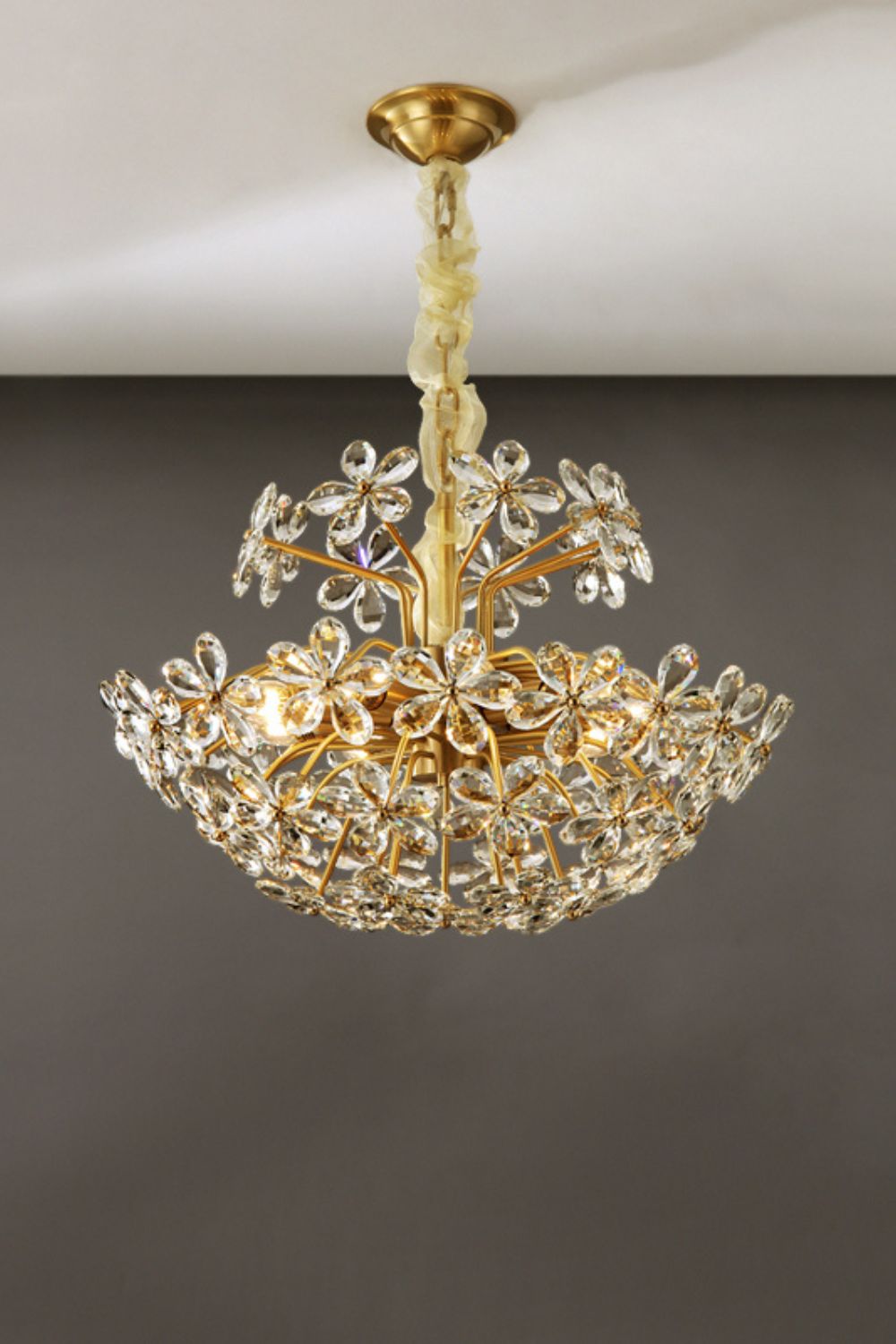 Crystal Flower Chandelier - morylighting