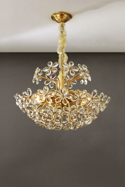 Crystal Flower Chandelier - morylighting