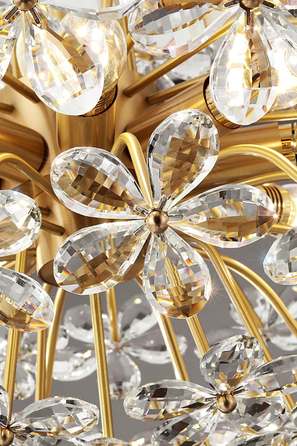 Crystal Flower Chandelier - morylighting