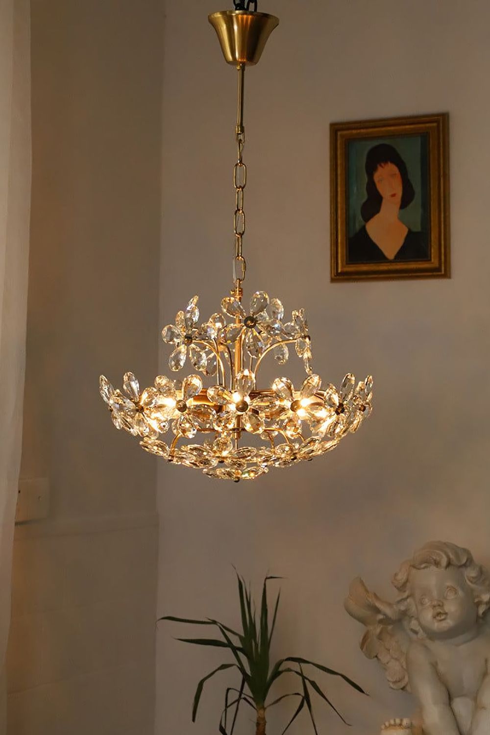 Crystal Flower Chandelier - morylighting