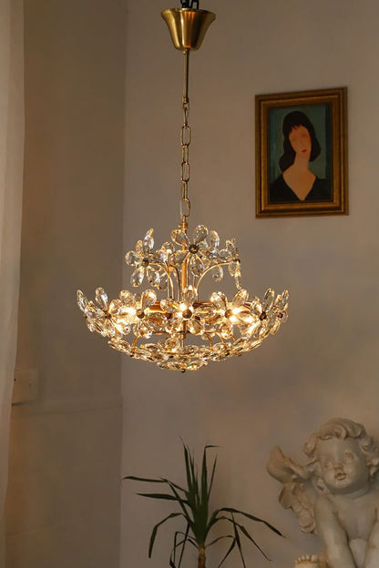 Crystal Flower Chandelier - morylighting