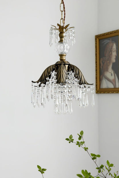 Crystal Palm Leaf Pendant Light - view 9 | morylighting