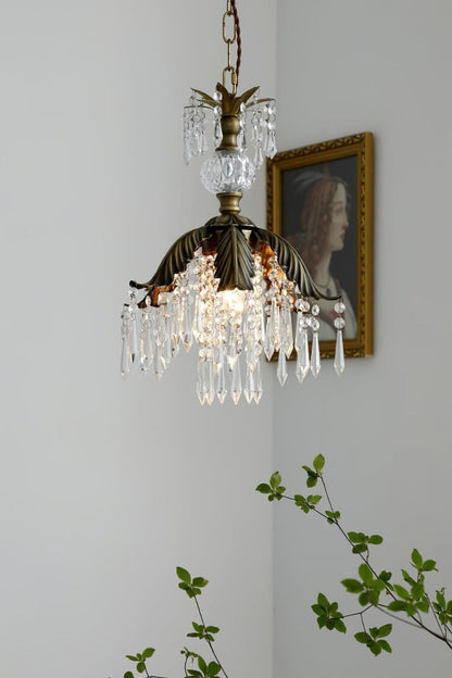 Crystal Palm Leaf Pendant Light - view 10 | morylighting