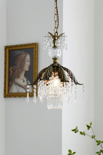 Crystal Palm Leaf Pendant Light - view 13 | morylighting