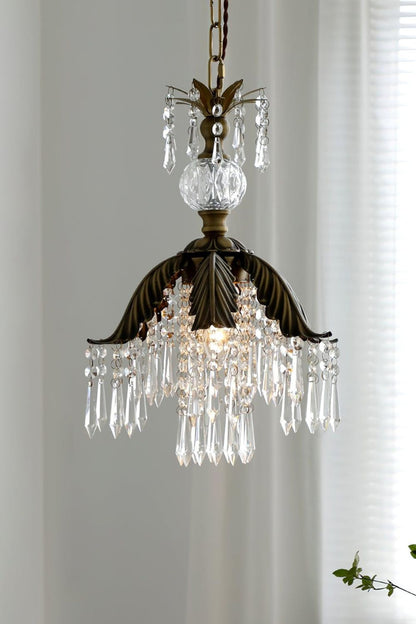 Crystal Palm Leaf Pendant Light - view 6 | morylighting