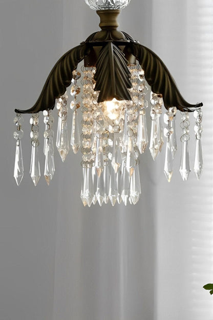 Crystal Palm Leaf Pendant Light - view 14 | morylighting