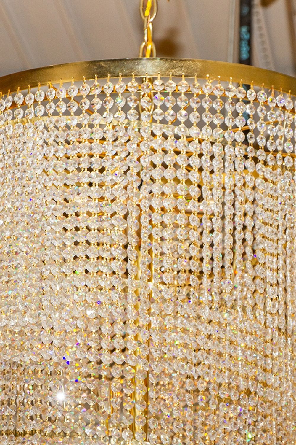Crystal Spiral Double Volume Chandelier - morylighting