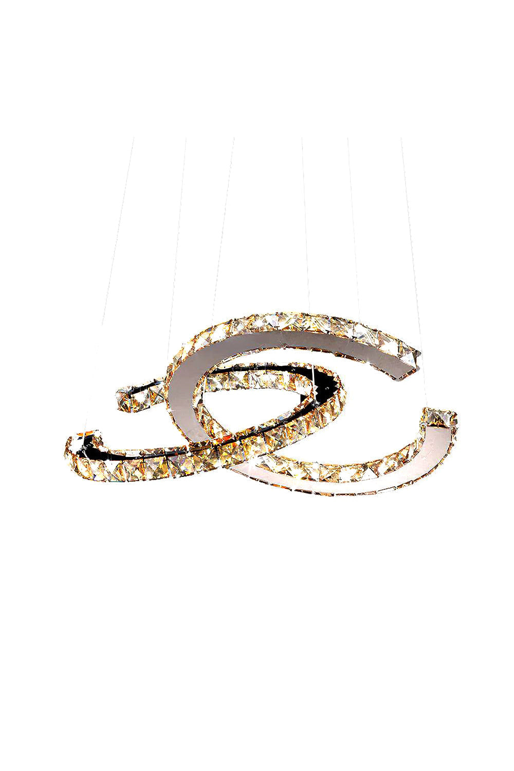 Crystal with Double C Chandelier | morylighting