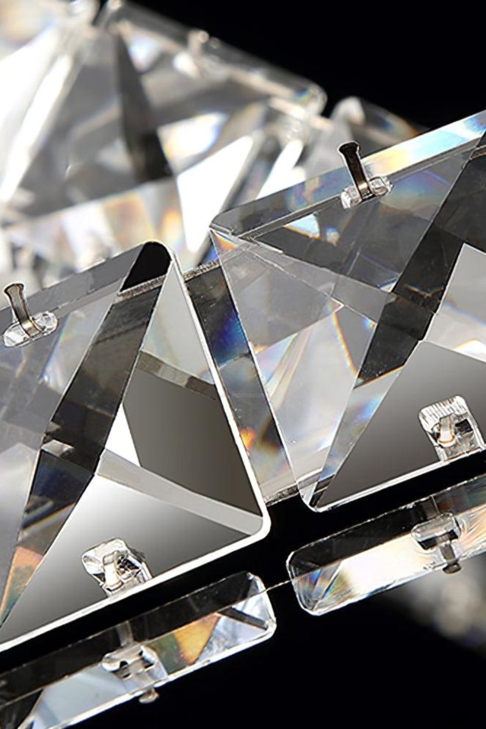 Crystal with Double C Chandelier - view 7 | morylighting