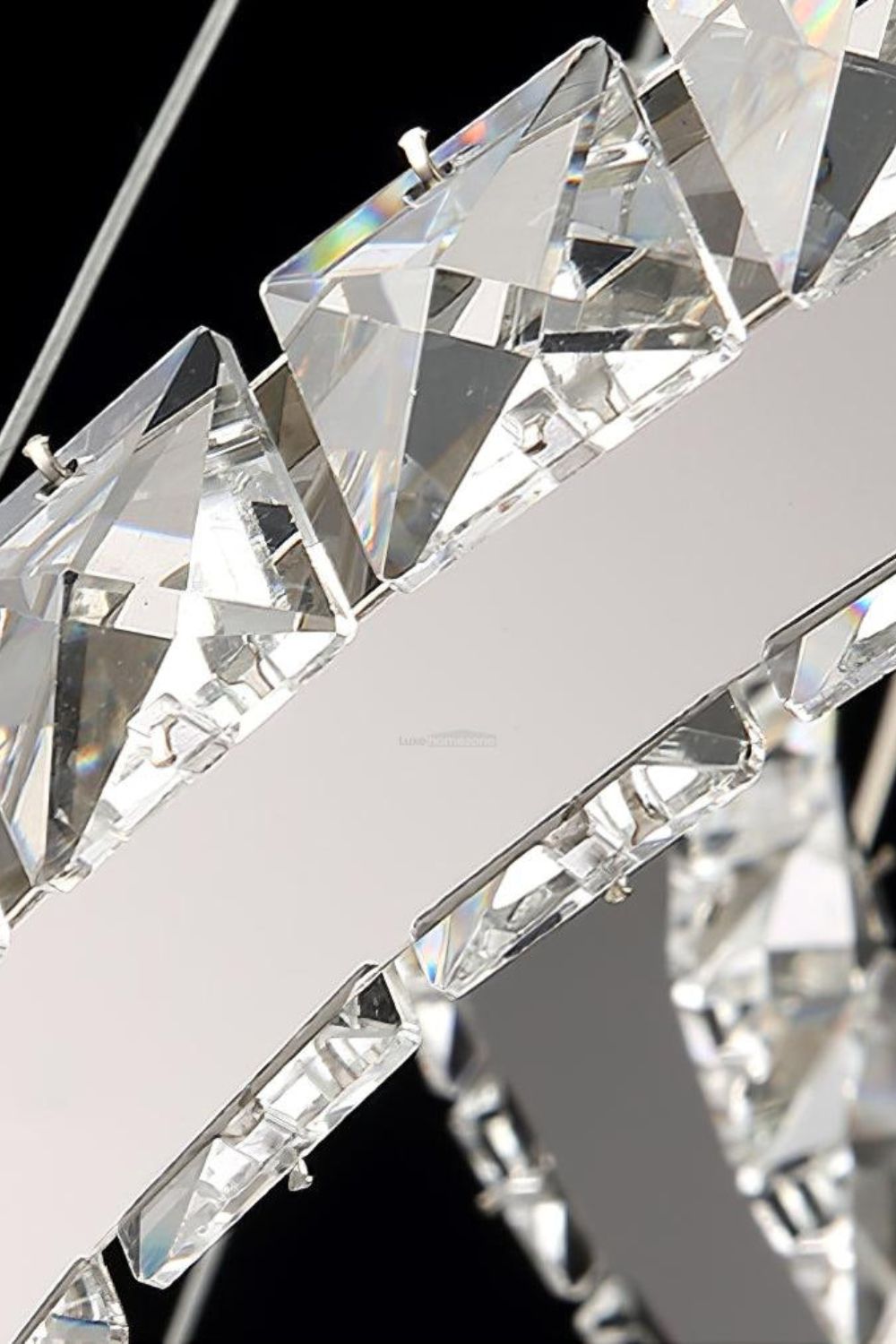 Crystal with Double C Chandelier - view 8 | morylighting