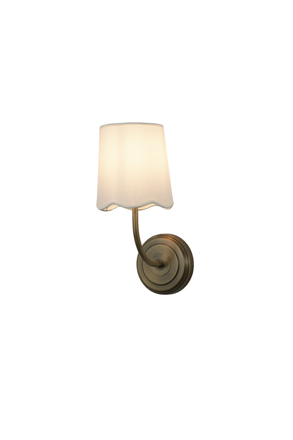 Curved Arm Fabric Shade Wall Sconce | morylighting