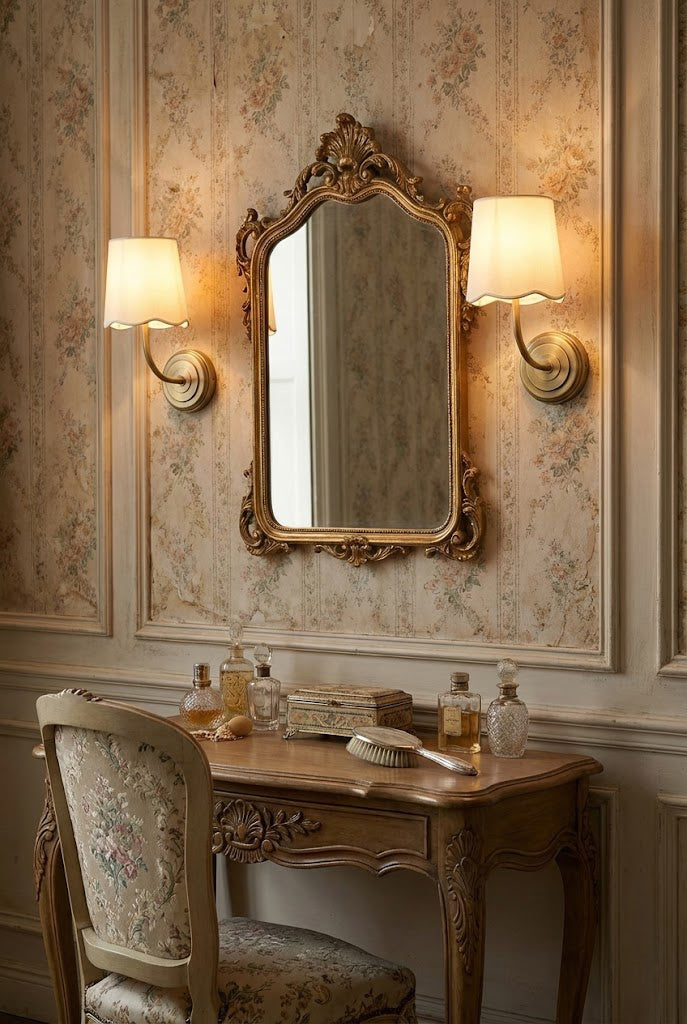 Curved Arm Fabric Shade Wall Sconce - view 8 | morylighting