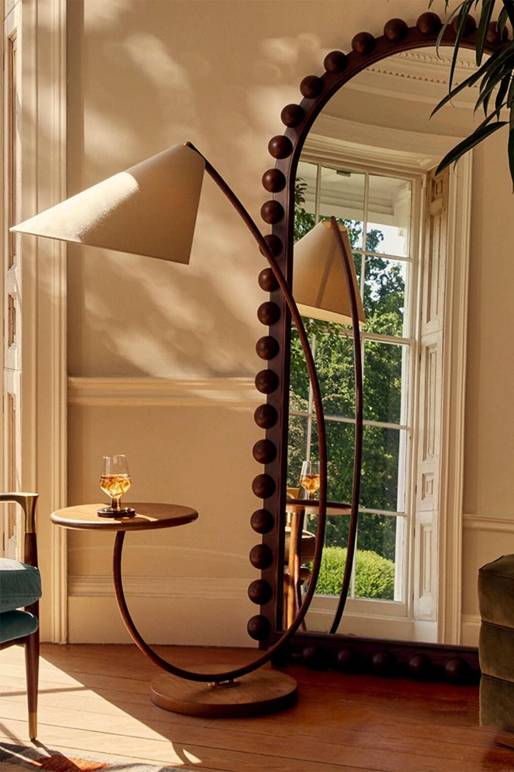 Curved Shelf Floor Lamp - view 4 | morylighting