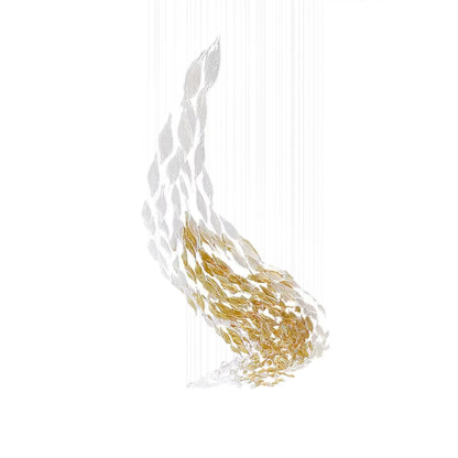 Galaxy Swaying Leaves Meteor Shower Crystal Spiral Chandelier