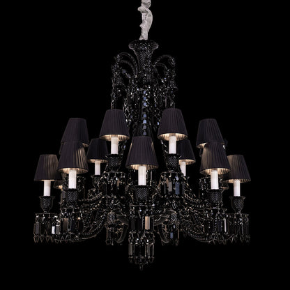 18 lights black baccarat chandelier