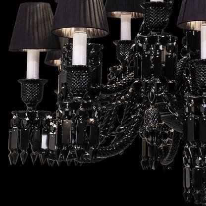 18 lights black baccarat chandelier