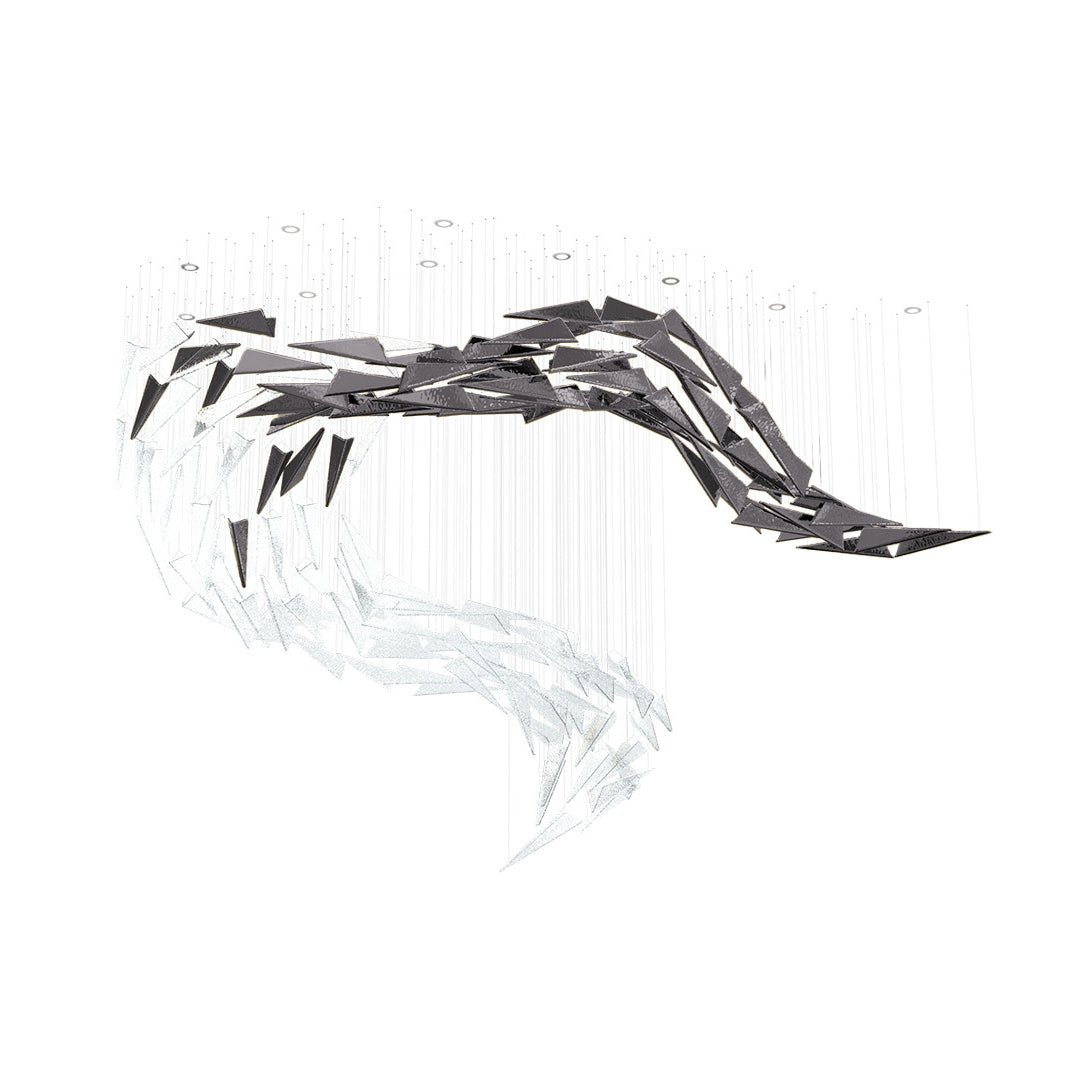 Galaxy Breeze Meteor Shower Crystal Spiral Chandelier