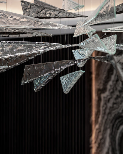 Galaxy Breeze Meteor Shower Crystal Spiral Chandelier