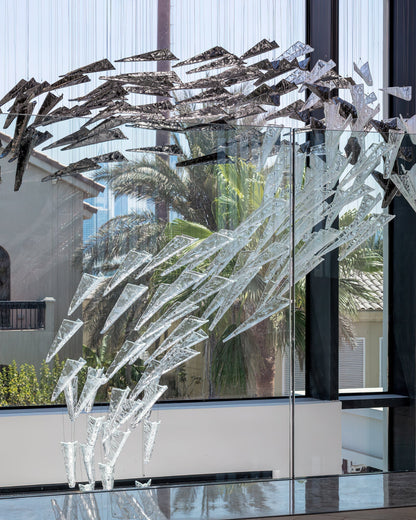 Galaxy Breeze Meteor Shower Crystal Spiral Chandelier