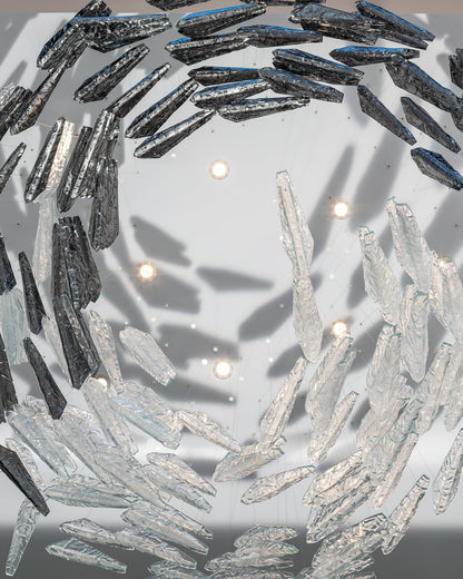 Galaxy Breeze Meteor Shower Crystal Spiral Chandelier