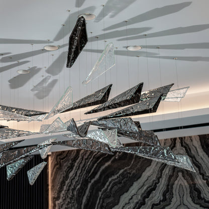 Galaxy Breeze Meteor Shower Crystal Spiral Chandelier