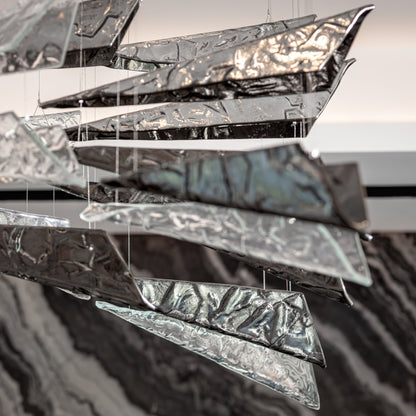 Galaxy Breeze Meteor Shower Crystal Spiral Chandelier