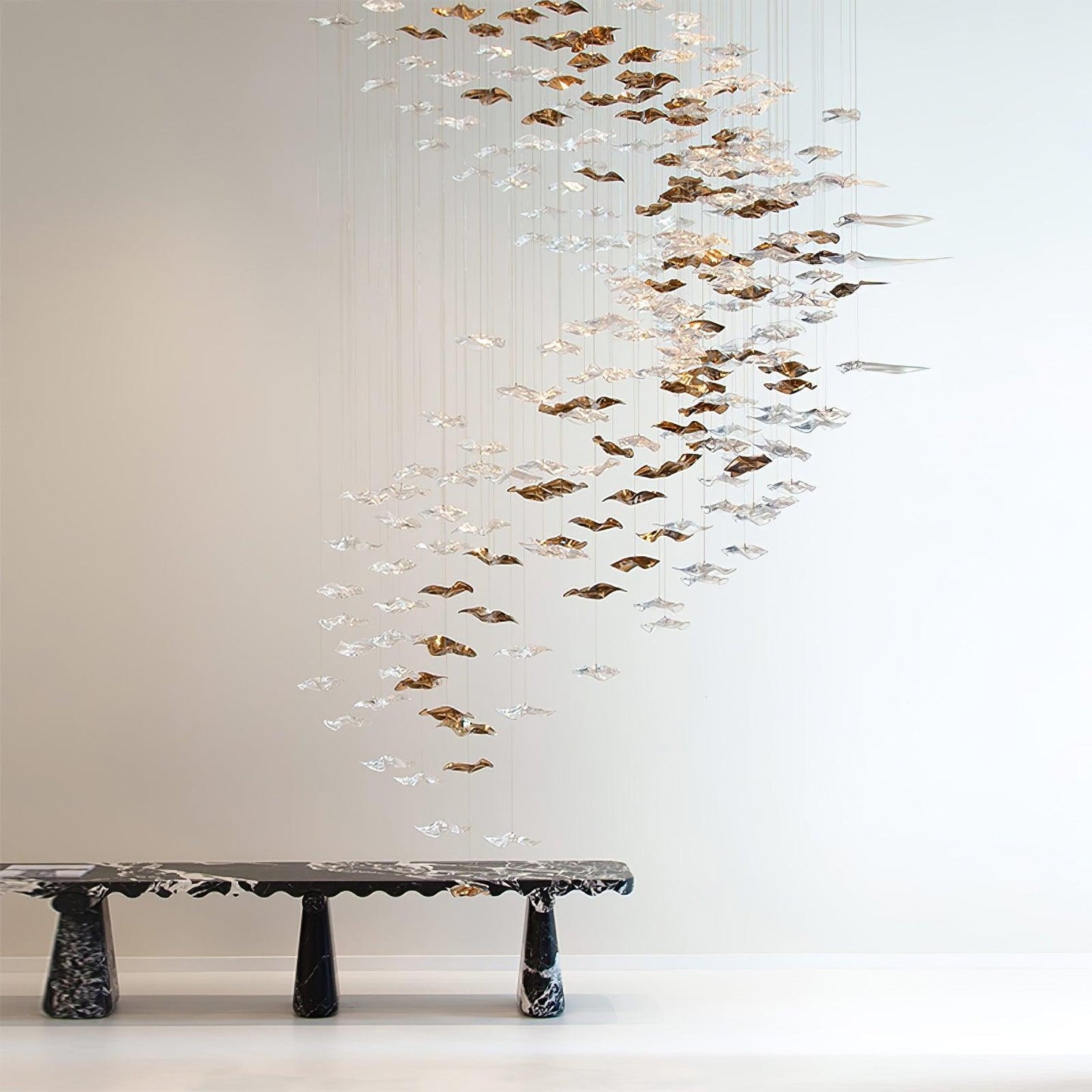 Galaxy Tidal Art Glass Crystal Spiral Chandelier
