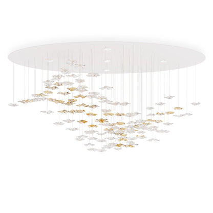 Galaxy Tidal Art Glass Crystal Spiral Chandelier