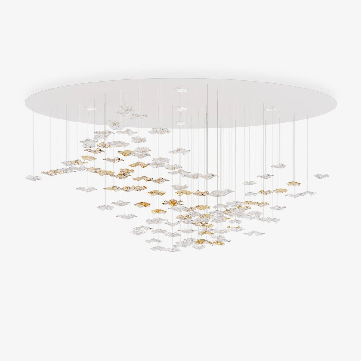 Galaxy Tidal Art Glass Crystal Spiral Chandelier