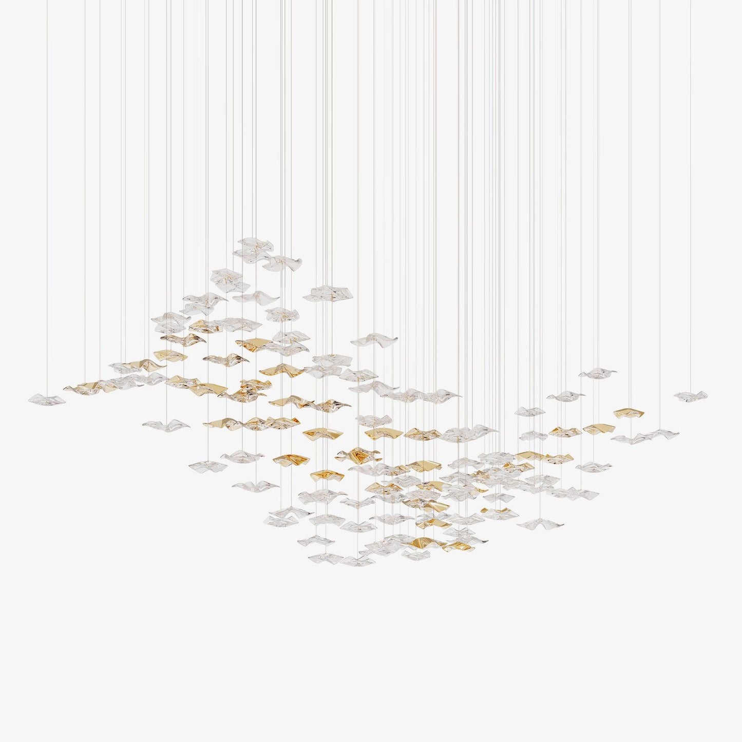 Galaxy Tidal Art Glass Crystal Spiral Chandelier