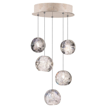Nature-inspired round crystal Chandelier