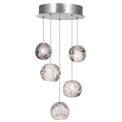 Nature-inspired round crystal Chandelier
