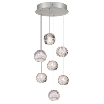 Nature-inspired round crystal Chandelier