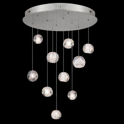 Nature-inspired round crystal Chandelier