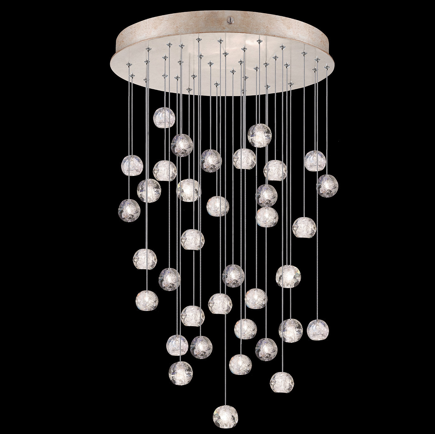 Nature-inspired round crystal Chandelier