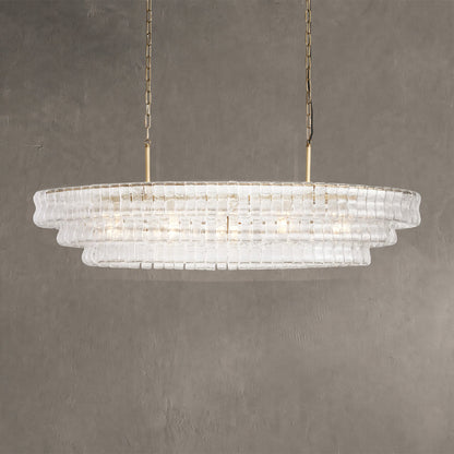 Ghiaccio Glass Oval Chandelier 54''65''