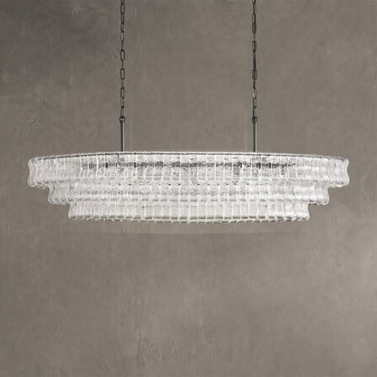 Ghiaccio Glass Oval Chandelier 54''65''