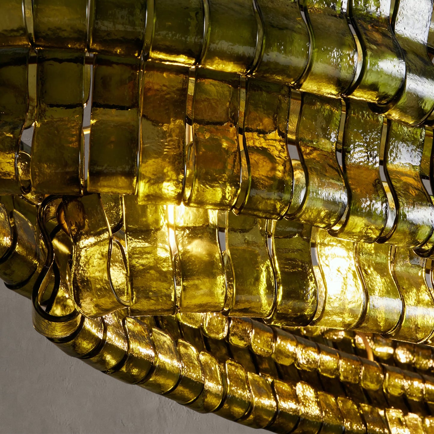 Ghiaccio Glass Oval Chandelier 54''65''
