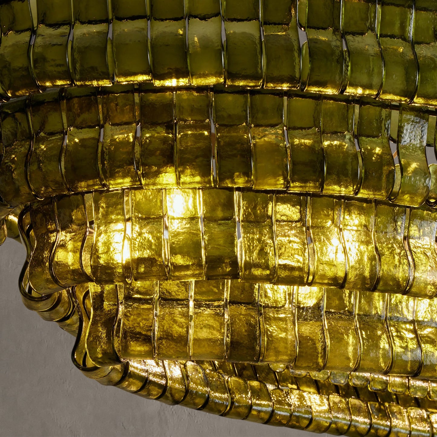 Ghiaccio Glass Oval Chandelier 54''65''