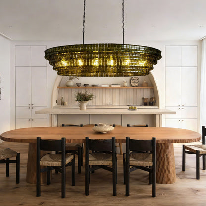 Ghiaccio Glass Oval Chandelier 54''65''